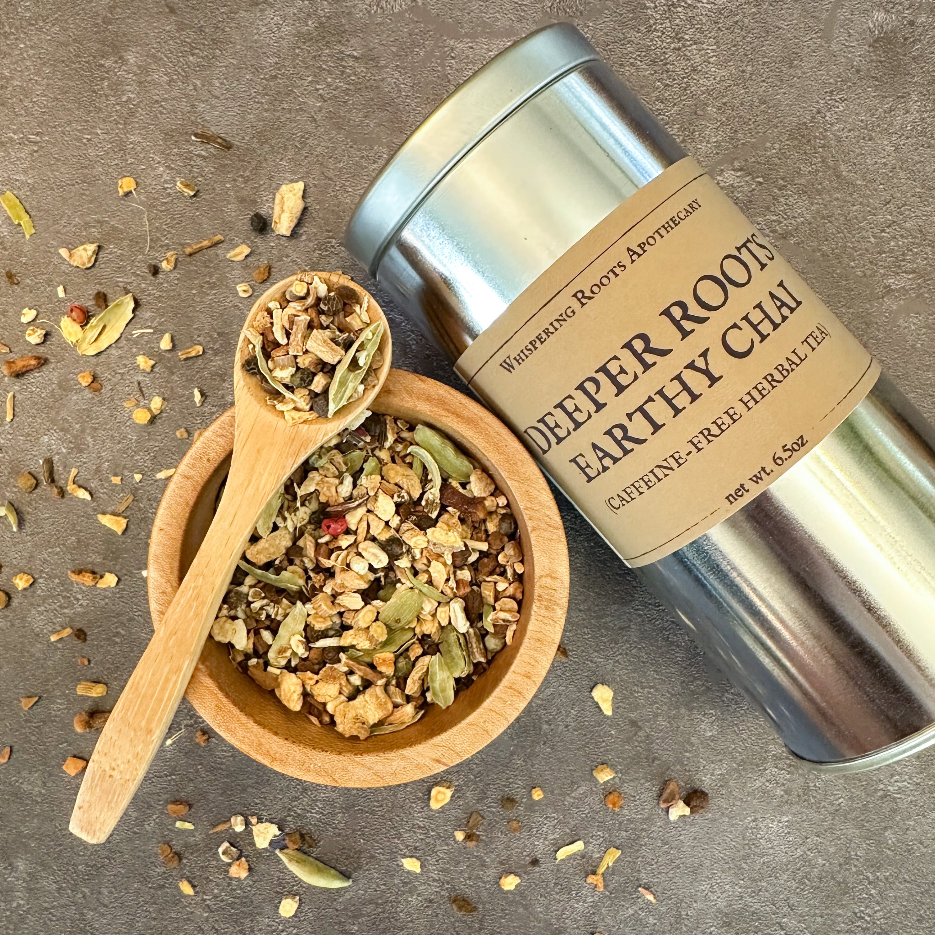 Deeper Roots Earthy Chai // Root Chakra Whispering Roots Apothecary